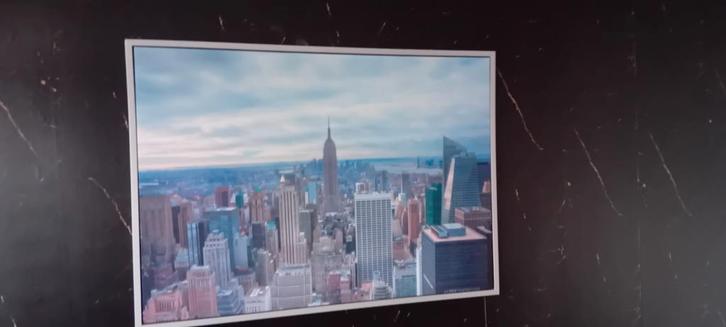 Groot Schilderij van New York Skyline, Antiek en Kunst, Kunst | Schilderijen | Klassiek, Ophalen of Verzenden