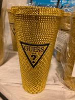 Nieuwe gouden Guess Tumbler cup drinkbeker + rietjes, Huis en Inrichting, Keuken | Servies, Nieuw, Ophalen of Verzenden, Overige stijlen