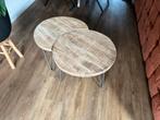 Industriële Bijzettafels - Set van 2, Huis en Inrichting, Ophalen, Minder dan 45 cm, Minder dan 55 cm, Rond