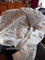 Uniek vintage handmade Franse deken/sprei met 2 sierkussens, Verzenden