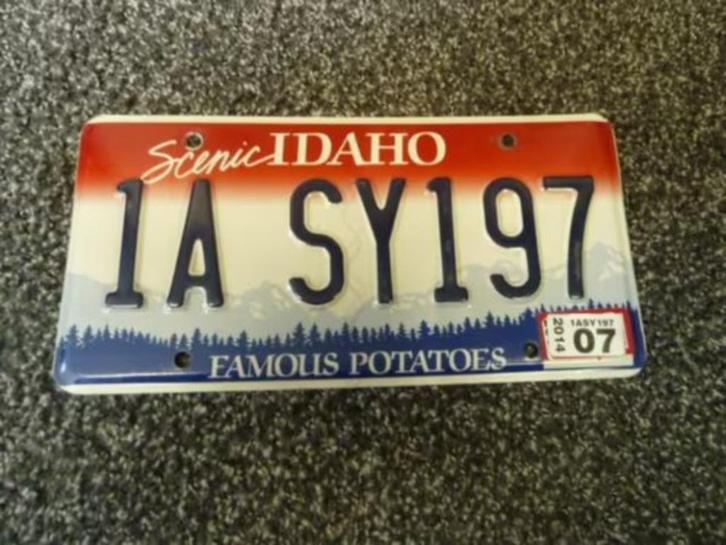 Kentekenplaat licenseplate Idaho Relief USA, Verzamelen, Automerken, Motoren en Formule 1, Gebruikt, Auto's, Verzenden