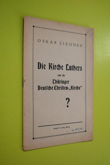 Die Kirche Luthers (1935-1936) brochure beschikbaar voor biedingen