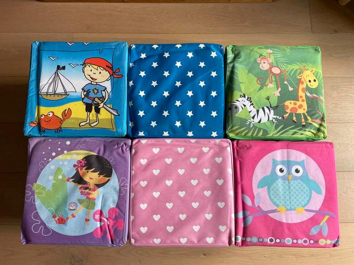 Stoffen opbergboxen met deksel, Kinderen en Baby's, Kinderkamer | Inrichting en Decoratie, Zo goed als nieuw, Overige typen, Ophalen of Verzenden