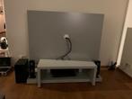 TV Kast grijs 125x140, Ophalen, Overige materialen, Strak, Gebruikt