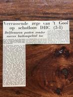 Voetbal krantenartikel ‘t Gooi DHC januari 1962, Verzamelen, Ophalen of Verzenden