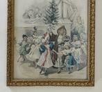 Lithografie La Mode Illustrée Kerst, Ophalen of Verzenden, Voor 1940, Zo goed als nieuw, Prent