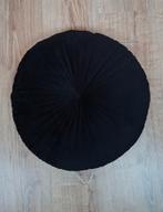 Zwart Rond Kussen, Huis en Inrichting, Woonaccessoires | Kussens, Ophalen, Zo goed als nieuw, Zwart, Rond