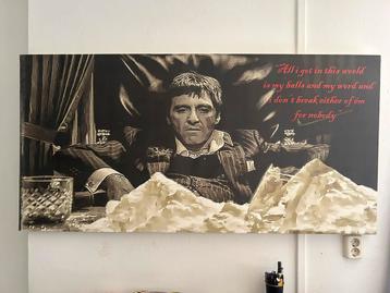 Tony Montana canvas 150x75  beschikbaar voor biedingen