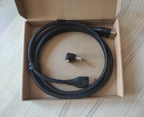 BlueBuilt HDMI Kabel + 90 adapter | 1.5 Meter, 4K 60Hz Nylo, Audio, Tv en Foto, Audiokabels en Televisiekabels, Nieuw, HDMI-kabel