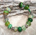 Leren armband met 18 bedels - maat naar wens, Info.adorabeads@gmail.com, Want 18 Hoogvliet, Adorabeads, Nieuw