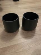 Antraciet Plantenbakken - Set van 2, Ophalen, Kunststof, Rond, Binnen
