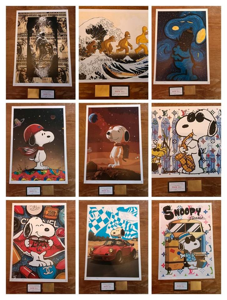 Death NYC Lithografieën - Diverse Prints, Antiek en Kunst, Kunst | Litho's en Zeefdrukken, Ophalen of Verzenden