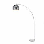 Booglamp chroom met marmeren voet, Huis en Inrichting, Lampen | Vloerlampen, Ophalen, Gebruikt, Metaal, 150 tot 200 cm