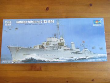 German Zerstörer Z-43 1944 (Trumpeter 1/350) beschikbaar voor biedingen