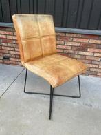 6 leren eetkamerstoelen - defect, gratis af te halen, Ophalen, Gebruikt, Bruin, Leer