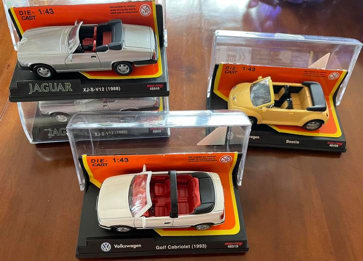 Lot New-Ray Jaguar XJS Volkswagen Golf Beetle mintboxed, Hobby en Vrije tijd, Modelauto's | 1:43, Nieuw, Auto, Overige merken