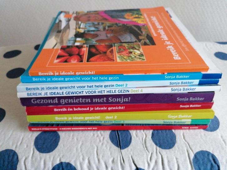9x Sonja Bakker -Bereik je ideale gewicht-Gezond genieten, Boeken, Kookboeken, Gelezen, Voorgerechten en Soepen, Hoofdgerechten