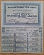 Aandeel Nederlandsche Surinaammsche Goud-maatschappij - 1907, Postzegels en Munten, Aandelen en Waardepapieren, Verzenden, Voor 1920