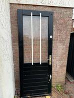 Hardhouten Achterdeur met 3-Punts Sluiting, Ophalen, Gebruikt, 80 tot 100 cm, Buitendeur