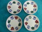4x Boerenbont petit four bordjes Boch Boerenbond 11 cm, Ophalen of Verzenden, Zo goed als nieuw, Bord(en), Aardewerk