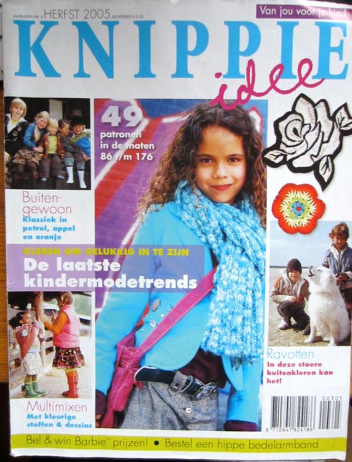 3 x KNIPPIE de nrs herfst 2005 en lente 2007 + dec jan 2010, Hobby en Vrije tijd, Kledingpatronen, Zo goed als nieuw, Kind, Knippie