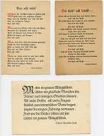 3x ansichtkaart Duitse gedichten, Lemmer, Edelfret(?), Leich, Verzenden, 1920 tot 1940, Duitsland