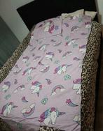Unicorn dekbedovertrek, Kinderen en Baby's, Kinderkamer | Beddengoed, Meisje, Ophalen of Verzenden, Zo goed als nieuw, Paars