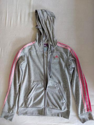 Adidas Dames Hoodie / Vest - Grijs - Maat XS (30/32) beschikbaar voor biedingen