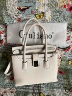 Witte vintage Giuliano hand/schoudertas, Ophalen, Zo goed als nieuw, Wit