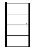 AANBIEDING | Douchedeur 91 x 195 cm gehard glas zwart! GRTS, Verzenden, Nieuw, Zwart