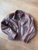 Mooie leren jack kastanje bruin/rood. maat S, Kleding | Heren, Jassen | Winter, Ophalen, Zo goed als nieuw, Zwart