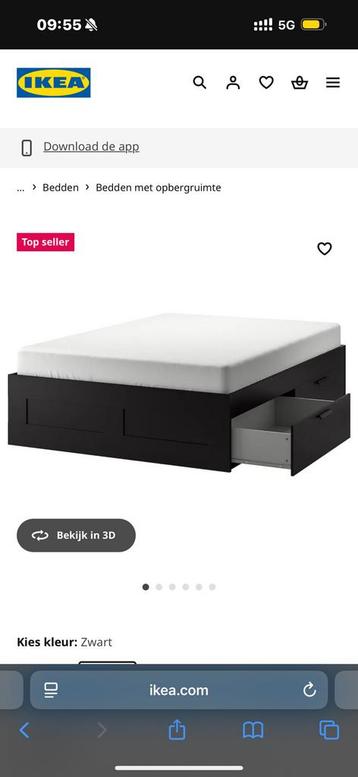 Bed met lades  zonder matras  beschikbaar voor biedingen