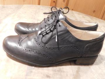 Maat 41 UK 7 Wide fit Clarks Dames Brogues Zwart leder beschikbaar voor biedingen