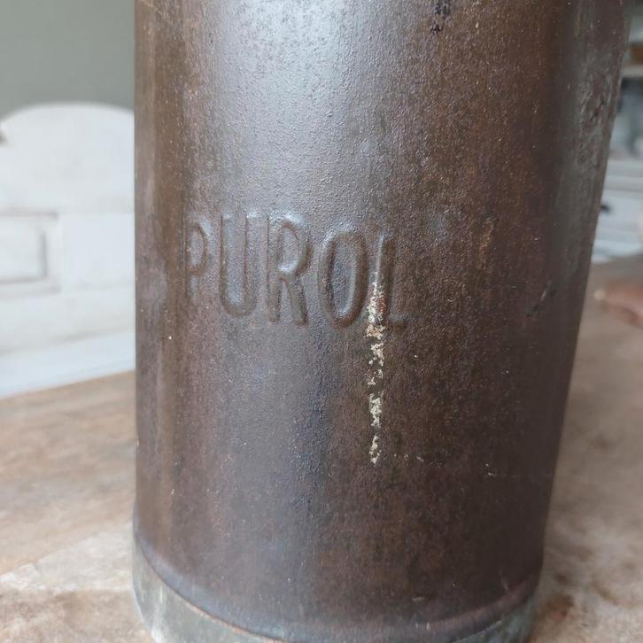 olieblik oliekan Benzineblik Purol ( nu esso) €25,, Verzamelen, Blikken, Gebruikt, Overige, Ophalen