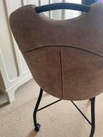 Eetkamerstoelen met wieltjes 5x, bruin, Ophalen, Zo goed als nieuw, Bruin, Vier