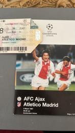 Programmaboekje en ticket AJAX - ATLETICO MADRID 5-03-1997, Ophalen of Verzenden, Zo goed als nieuw, Ajax
