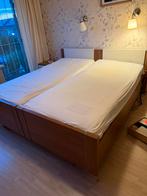 Bed, Bruin, Tweepersoons, Ophalen of Verzenden, 180 cm