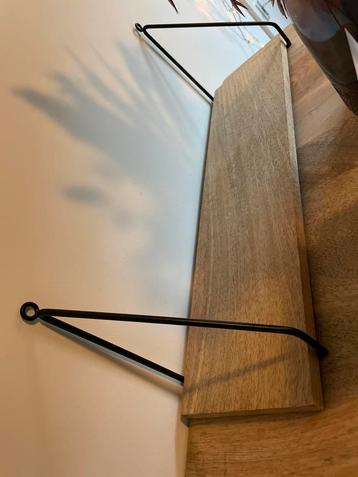 Nieuw mangohouten wandplankje - 57x16x21cm beschikbaar voor biedingen