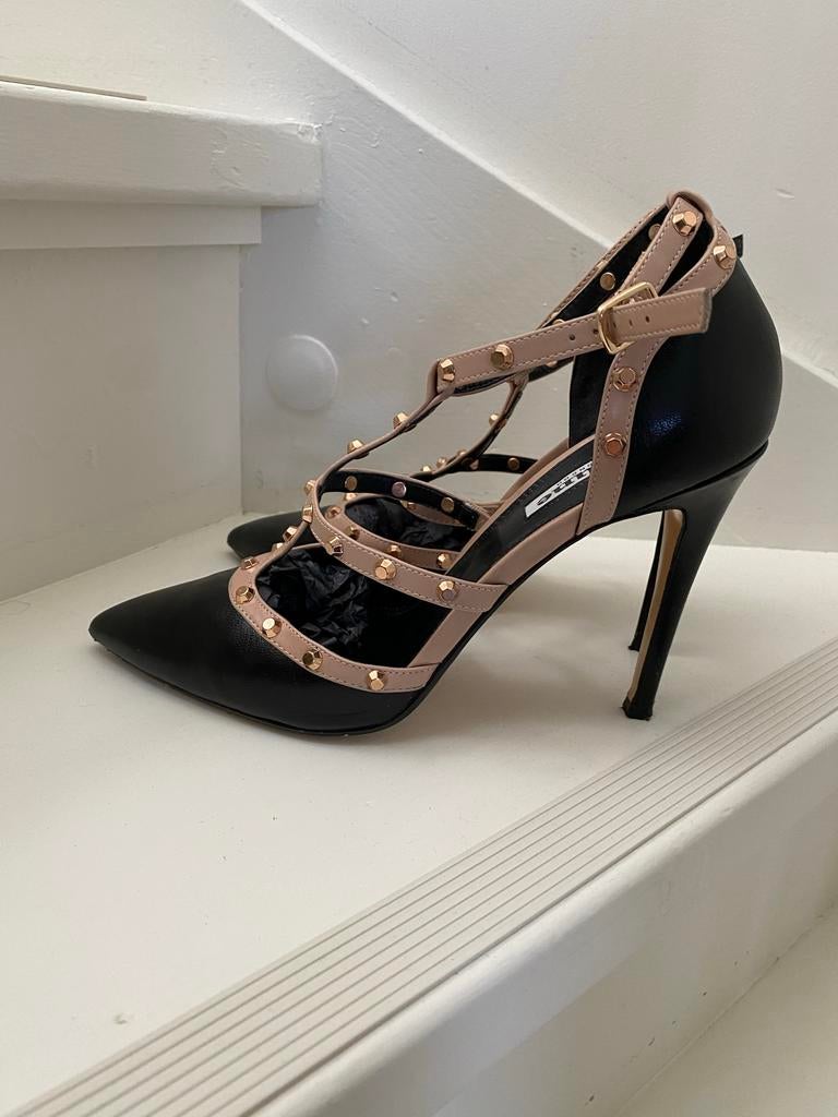 Dune London leren hakken, Kleding | Dames, Schoenen, Ophalen of Verzenden, Zo goed als nieuw, Zwart, Pumps