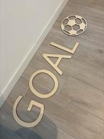 Houten Wandletters GOAL + Voetbal, Ophalen, Zo goed als nieuw, Wanddecoratie