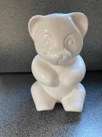 wit keramiek beeldje (panda)beer jaren 90 beschikbaar voor biedingen