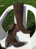 Gave hoge leren bruine laarzen. Mt 38,5. Made in Italy, Hoge laarzen, Bruin, ., Ophalen of Verzenden