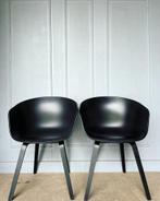 10 zwarte HAY About A Chair AAC22 design stoelen, Huis en Inrichting, Vijf, Zes of meer stoelen, Ophalen of Verzenden, Hout, Zo goed als nieuw