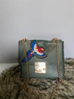 Superleuk groen tasje met papegaai, Ophalen of Verzenden, Zo goed als nieuw, Groen, Schoudertasje