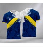 Curaçao WK Shirt - Voetbal T-shirt, Kleding | Heren, T-shirts, Maat 52/54 (L), Blauw, Nieuw, Ophalen of Verzenden