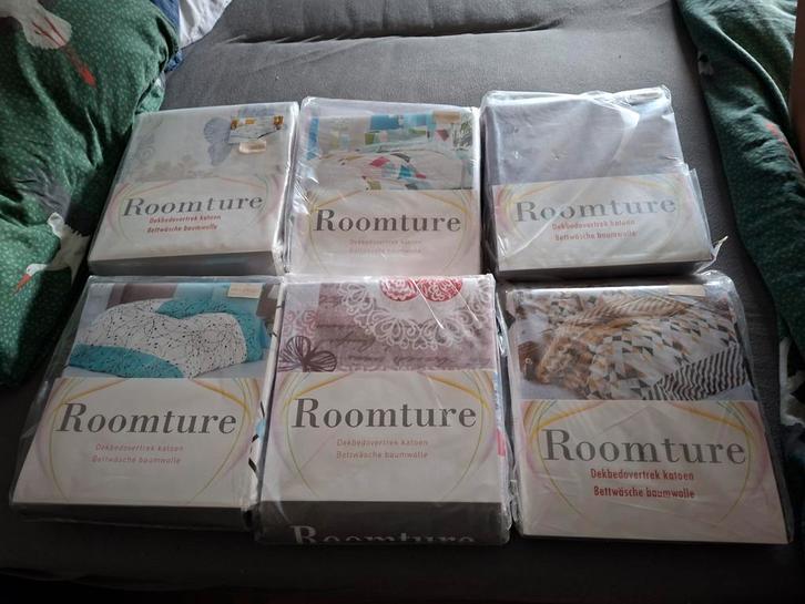 6x Eenpersoons Dekbedovertrek - Roomture, Huis en Inrichting, Slaapkamer | Beddengoed, Nieuw, Dekbedovertrek, Eenpersoons, Overige kleuren