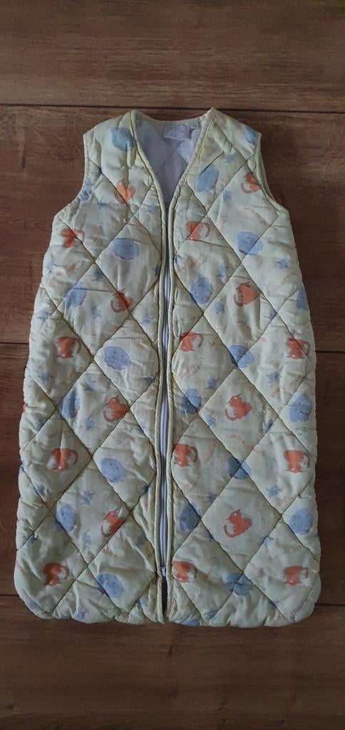 Slaapzak trappelzak 70 cm geel oranje blauw, Ophalen of Verzenden, Zo goed als nieuw, Minder dan 70 cm, Slaapzak