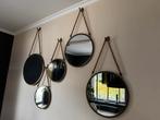 Set van 5 ronde  spiegels met touw, Huis en Inrichting, Ophalen, Minder dan 50 cm, Rond, Zo goed als nieuw