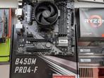 ASRock B450M Pro4-F Moederbord - AM4, Ryzen 5000 BIOS-ready, Computers en Software, Moederborden, DDR4, Ophalen of Verzenden, Zo goed als nieuw