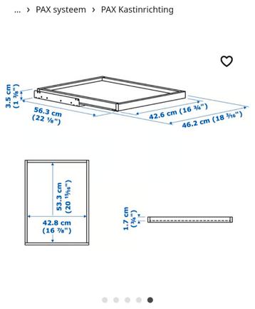 Ikea Komplement uitschuifplanken voor Pax kast - afbeelding 5